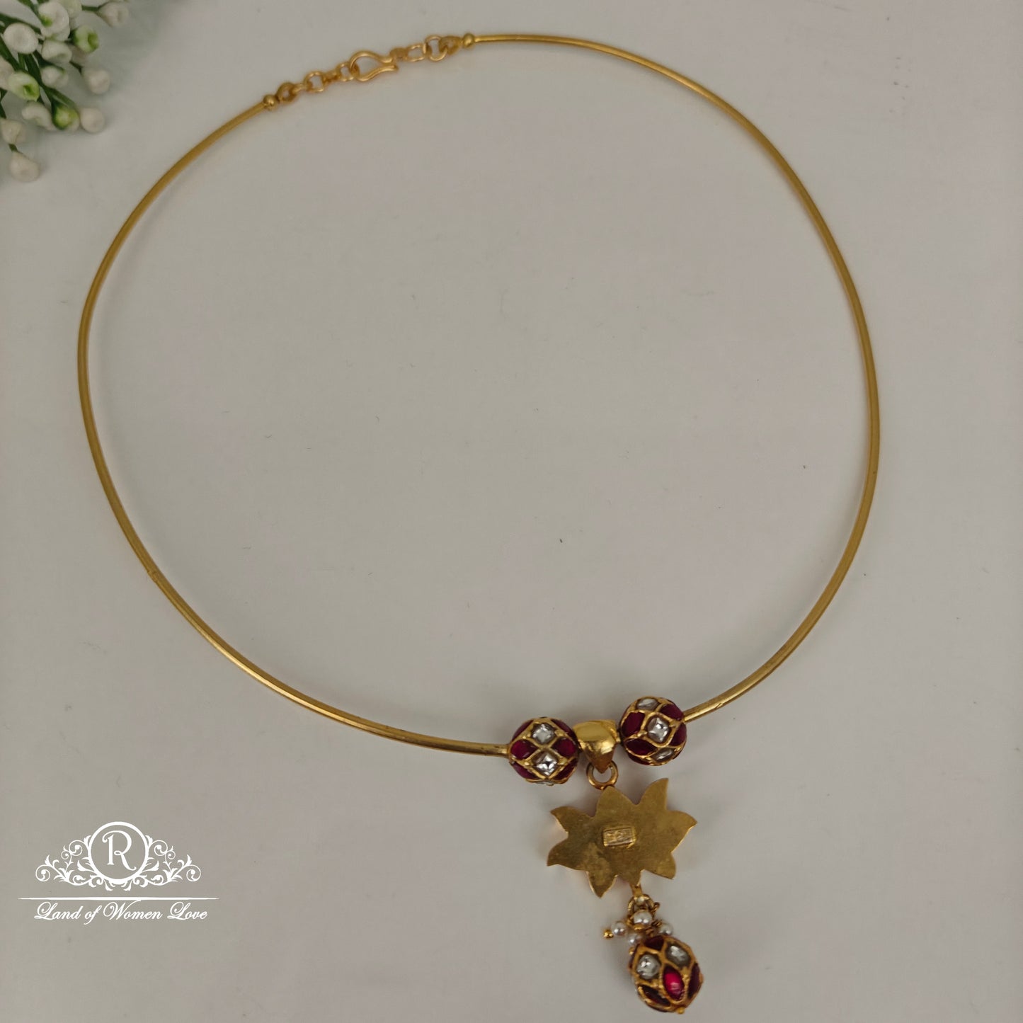 92.5 Silver Lotus design Locket kante-RCPK011