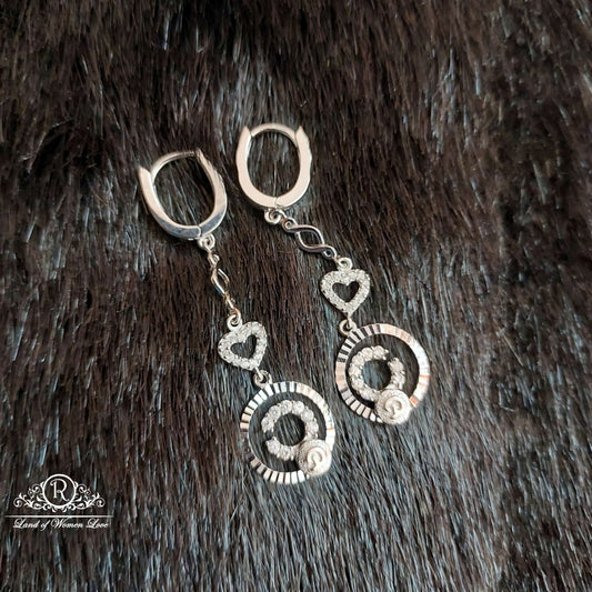 Silver Hanging Earrings-S598