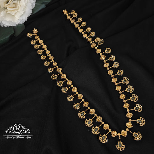 92.5 silver simple and Cute diamond finishing haram -RCM091242