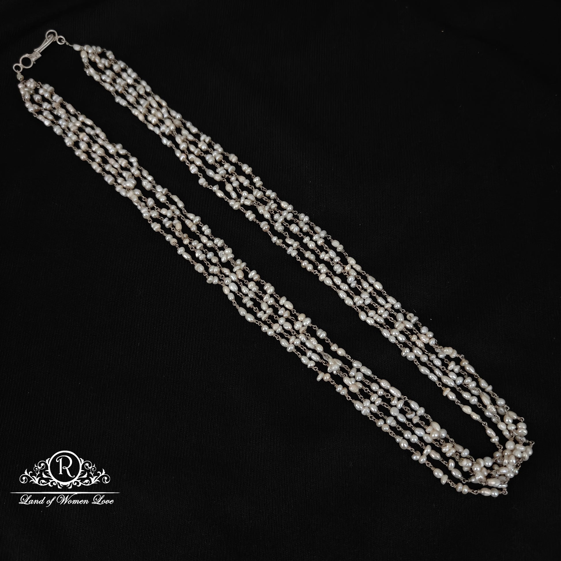 92.5 silver pearls mala-rch836 92.5 silver ramala jewelry / ramala collections