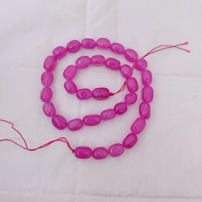 hot pink gemstone plain hand polished tumble beads-rcmj09 92.5 silver ramala jewelry / ramala collections