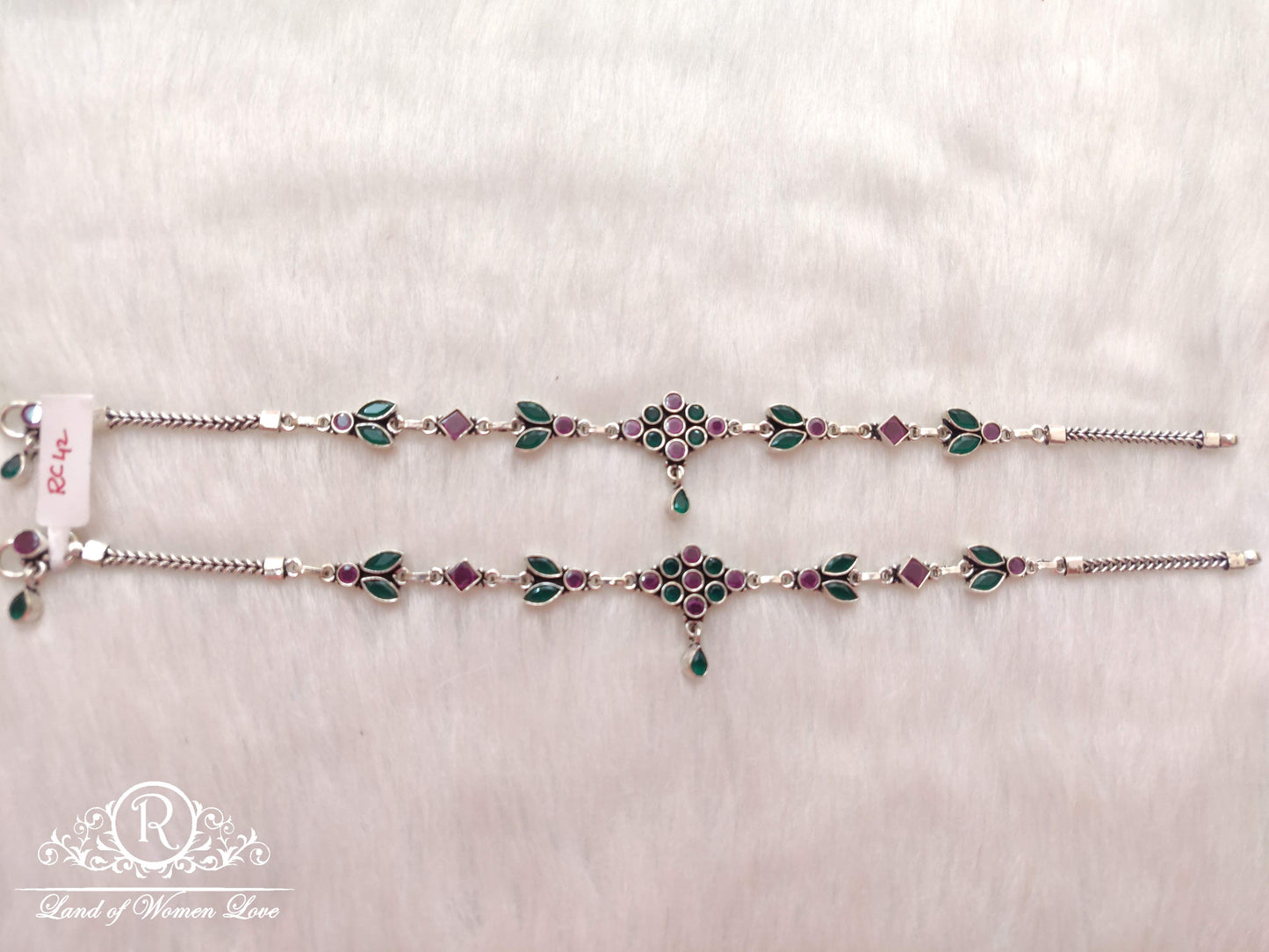 silver anklets-ra50 92.5 silver ramala jewelry / ramala collections
