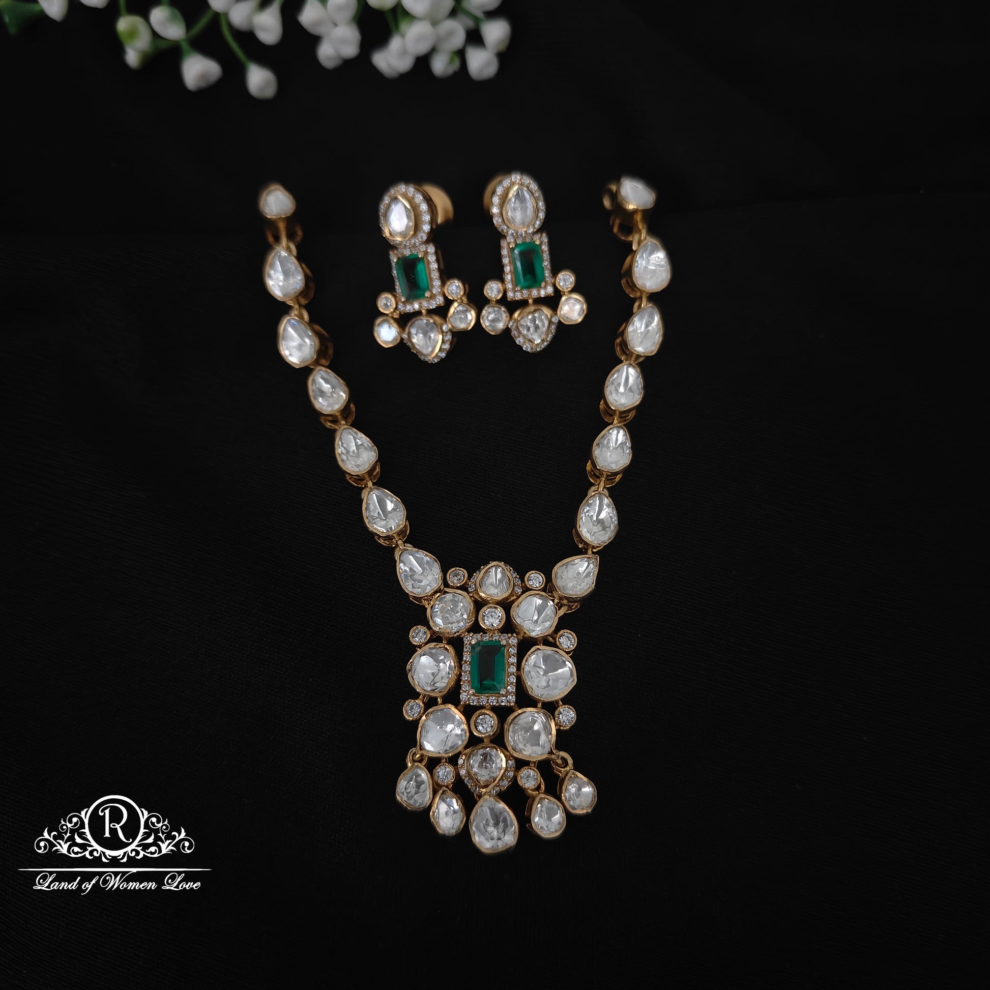 earrings 92.5 silver simple and cute necklace with earrings 92.5 silver ramala jewelry / ramala collections