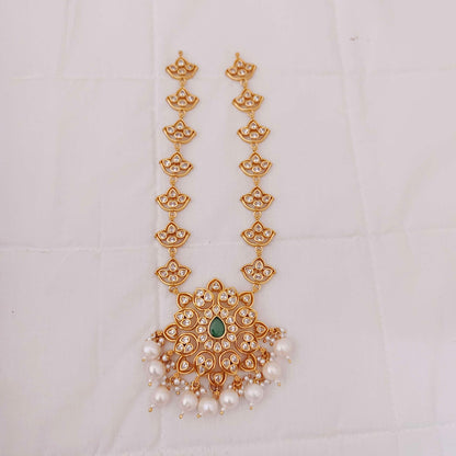 Silver  CZ-gold polish necklace designs -RCP055