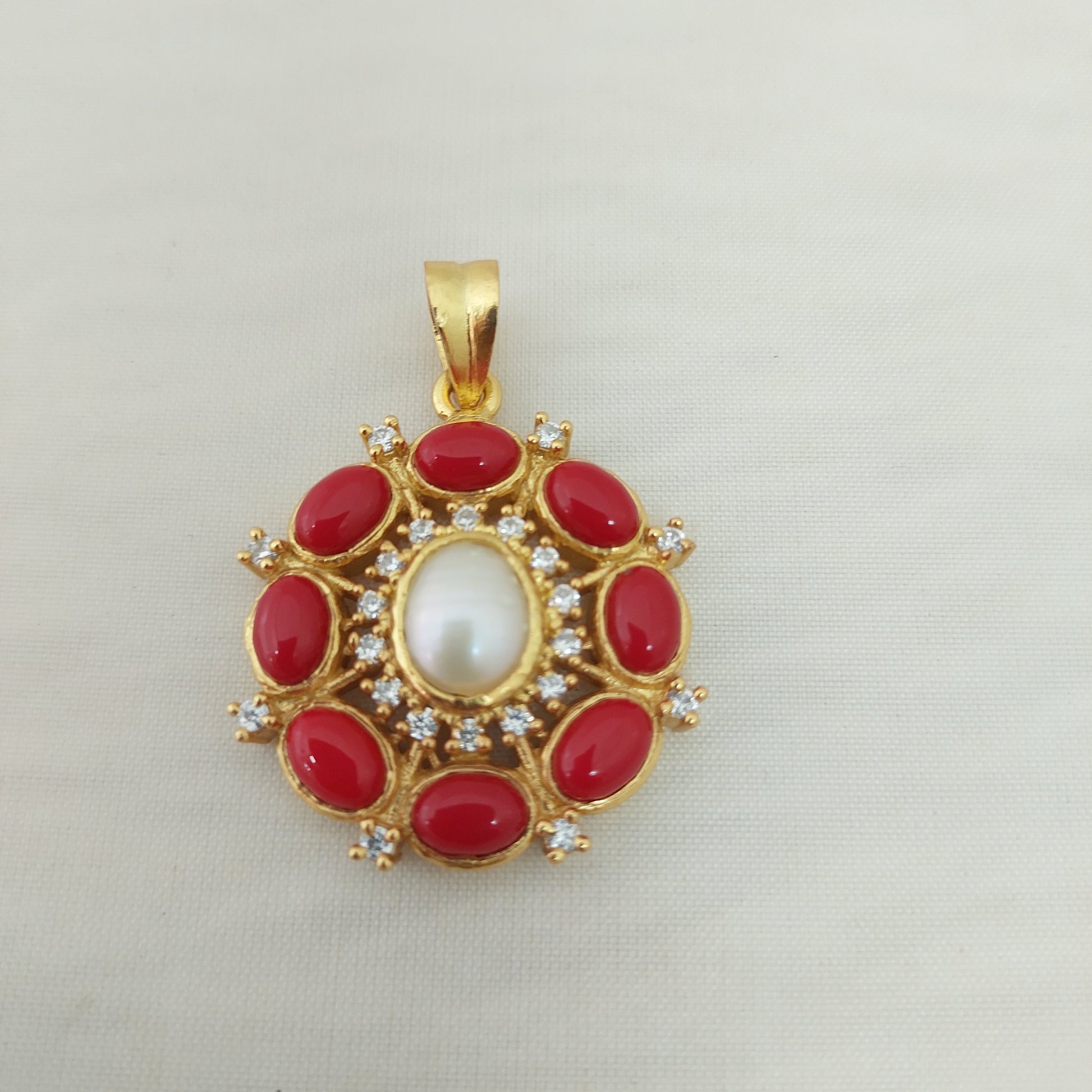 pendant silver coral pendant-a014 pearl 92.5 silver ramala jewelry / ramala collections