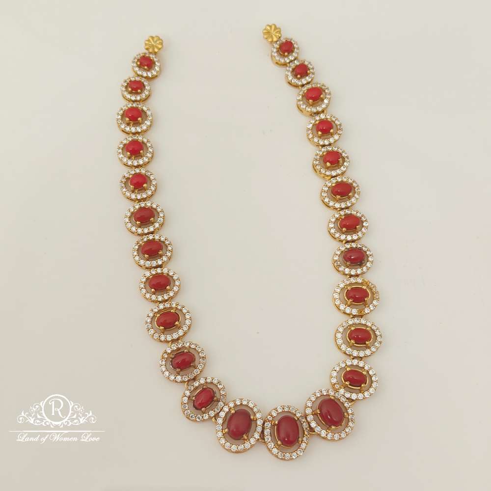 necklace silver coral design necklace-rcmj166 coral 92.5 silver ramala jewelry / ramala collections
