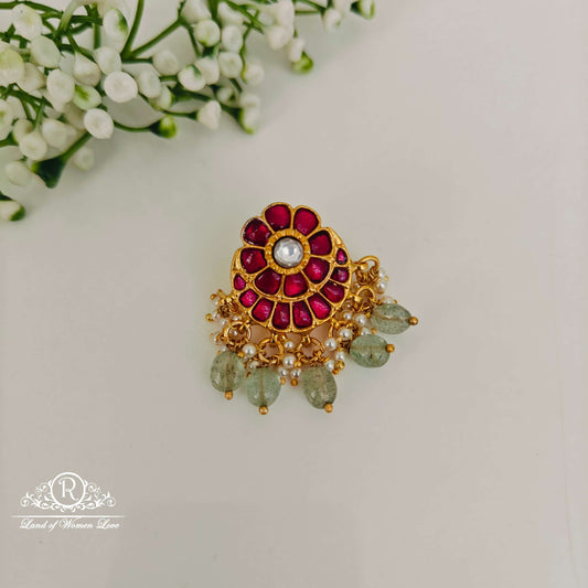 pendant simple and cute kundan silver pendant -rcn15 kundan 92.5 silver ramala jewelry / ramala collections