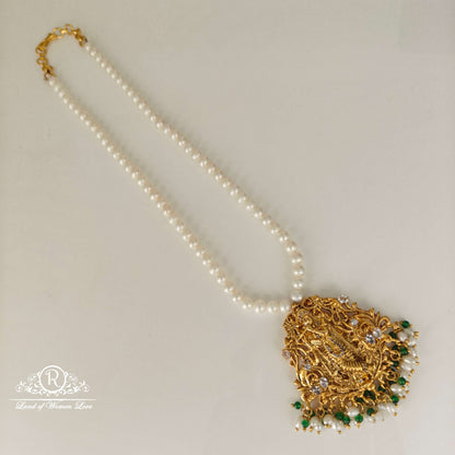 lord krishna design locket beads silver beads mala-rch639 92.5 silver ramala jewelry / ramala collections