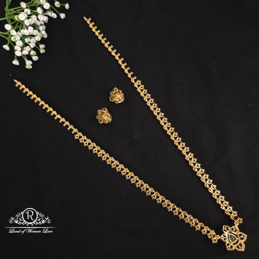 Silver simple and Cute haram with earrings -RCDS0057