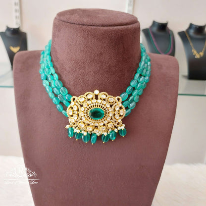 silver real beads moissanite chocker-s768 moissanite 92.5 silver ramala jewelry / ramala collections