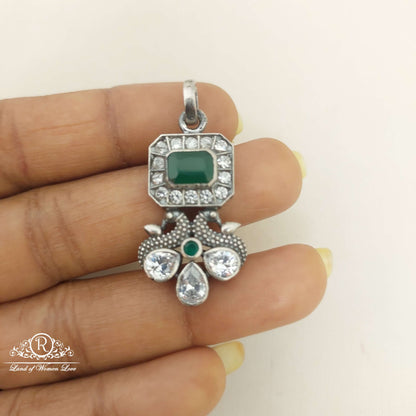 Silver Peacock Design Locket-M306