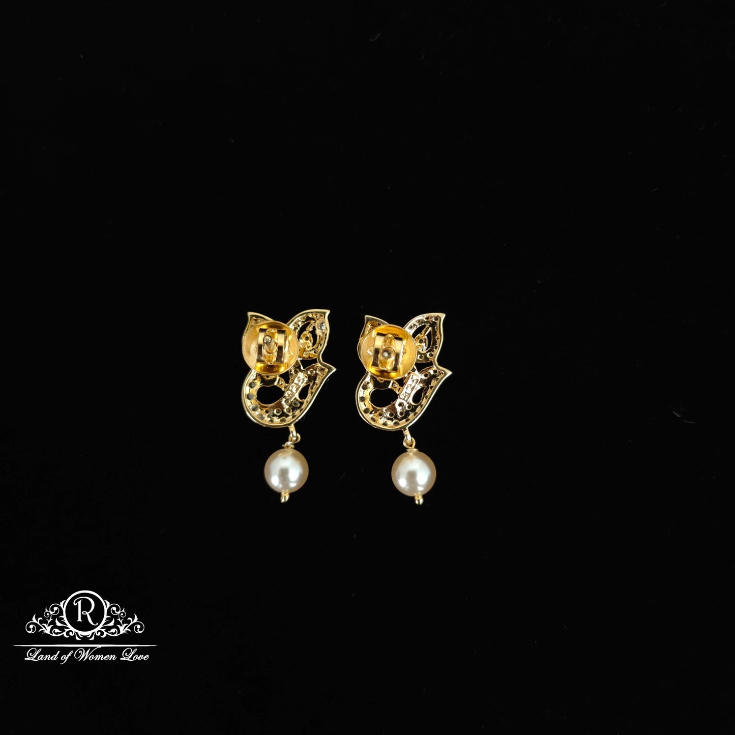 Peacock design Diamond finishing Silver Earrings-RC94-90M09