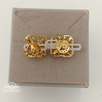 Silver Diamond Replica Design CZ-Stones Earrings-RCCP74
