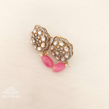 Silver Victoria Moissanite Stones Earrings-D033