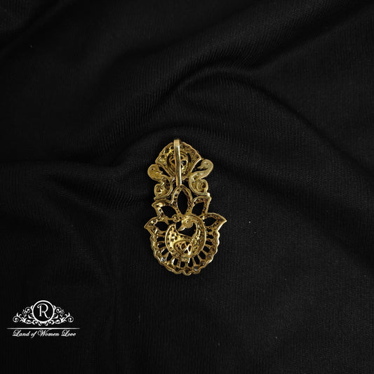 92.5 Silver peacock design Victorian Pendant-RCP107