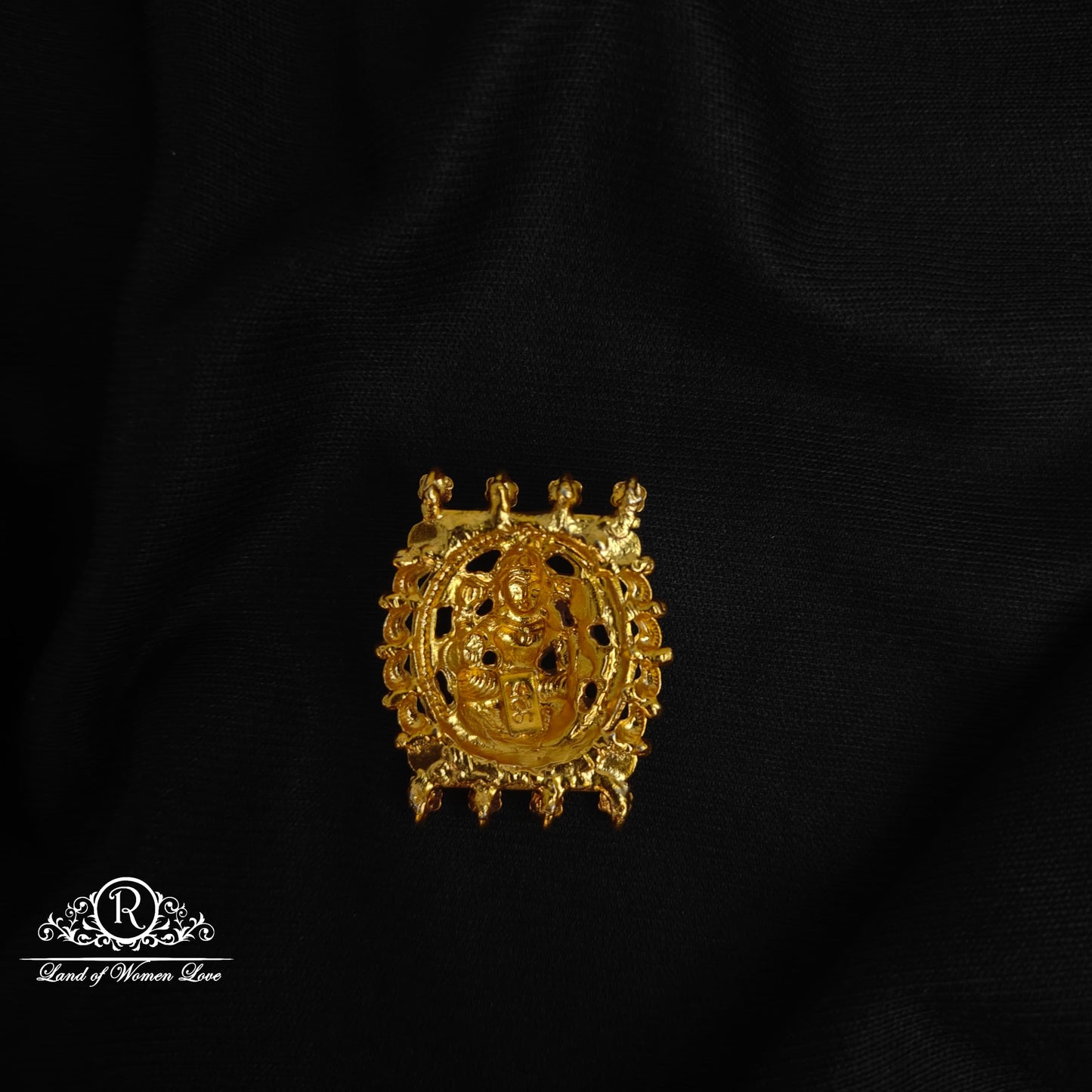 Silver lakshmi devi side pendant -RCJR754