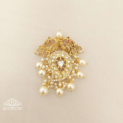 silver white stones peacock design locket-jr84 92.5 silver ramala jewelry / ramala collections