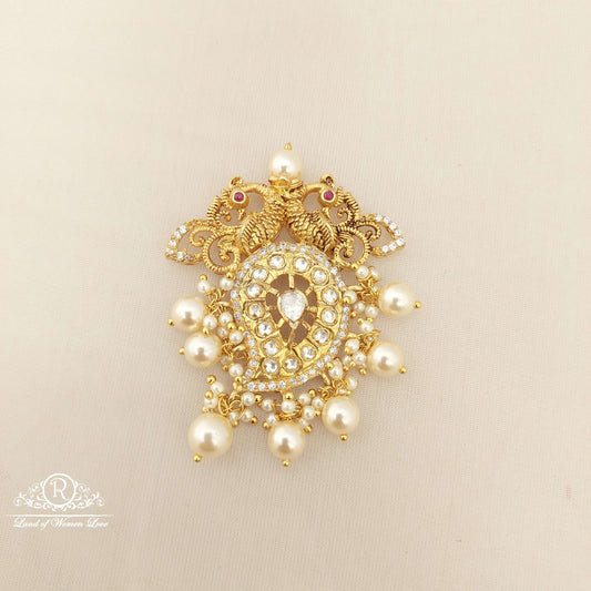 silver white stones peacock design locket-jr84 92.5 silver ramala jewelry / ramala collections