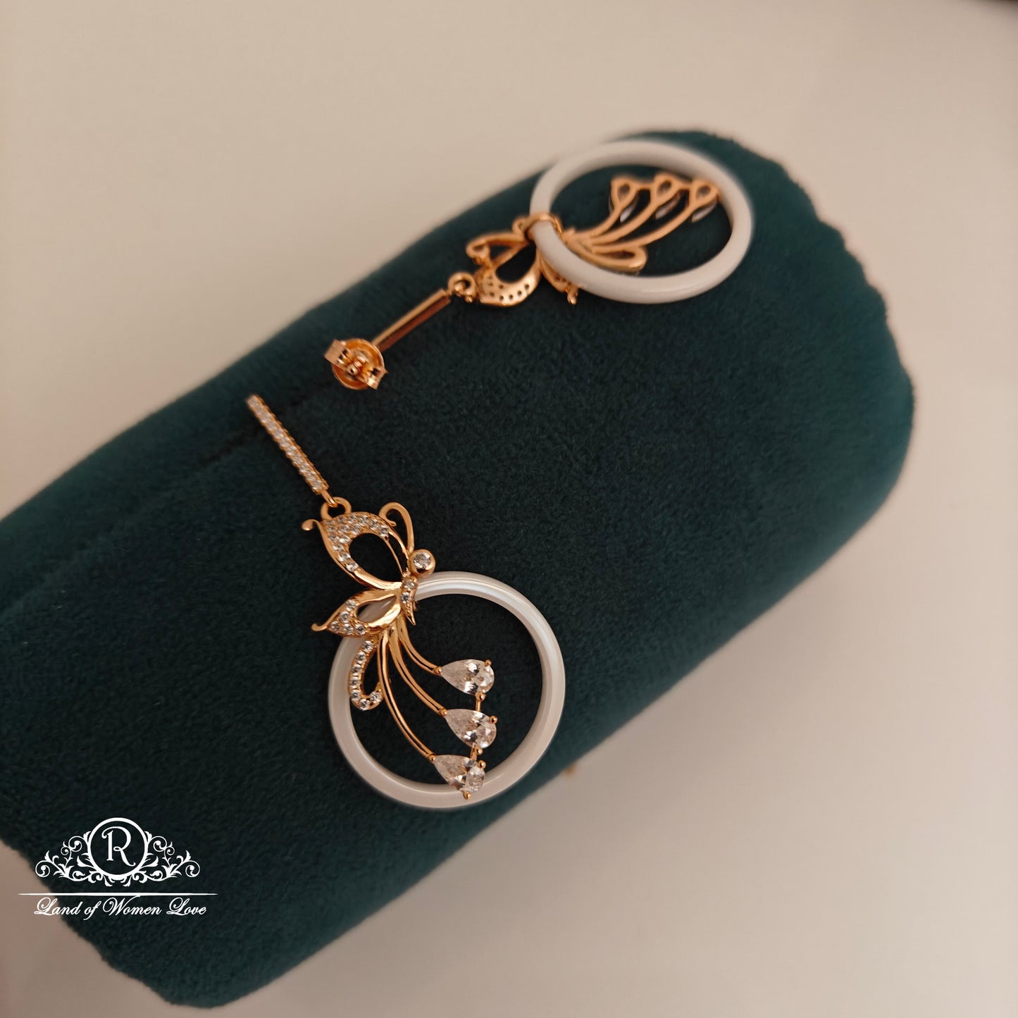 92.5 Silver Butterfly design Earrings-RCLE010