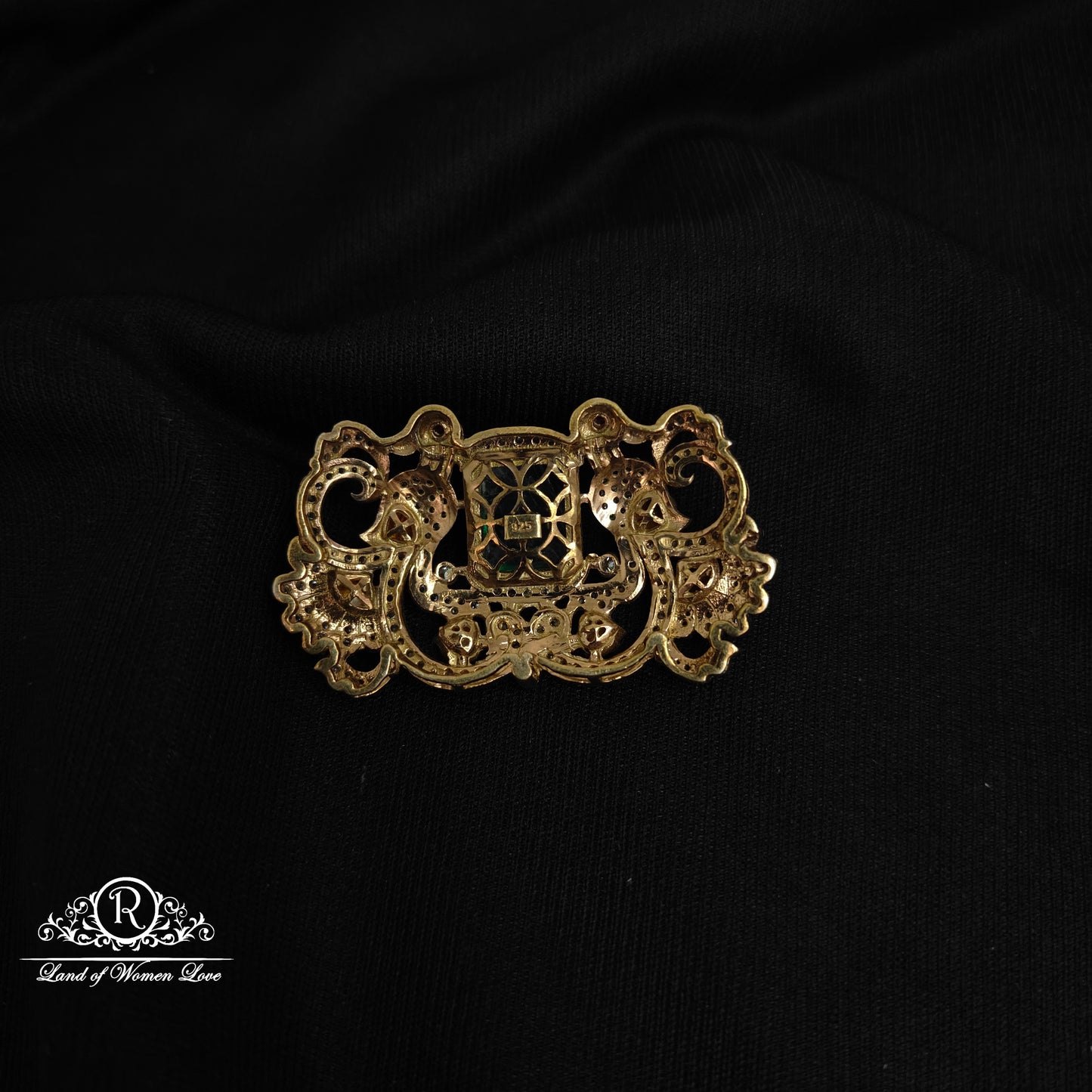 92.5 Silver peacock design Victorian Chocker pendant-RCP106