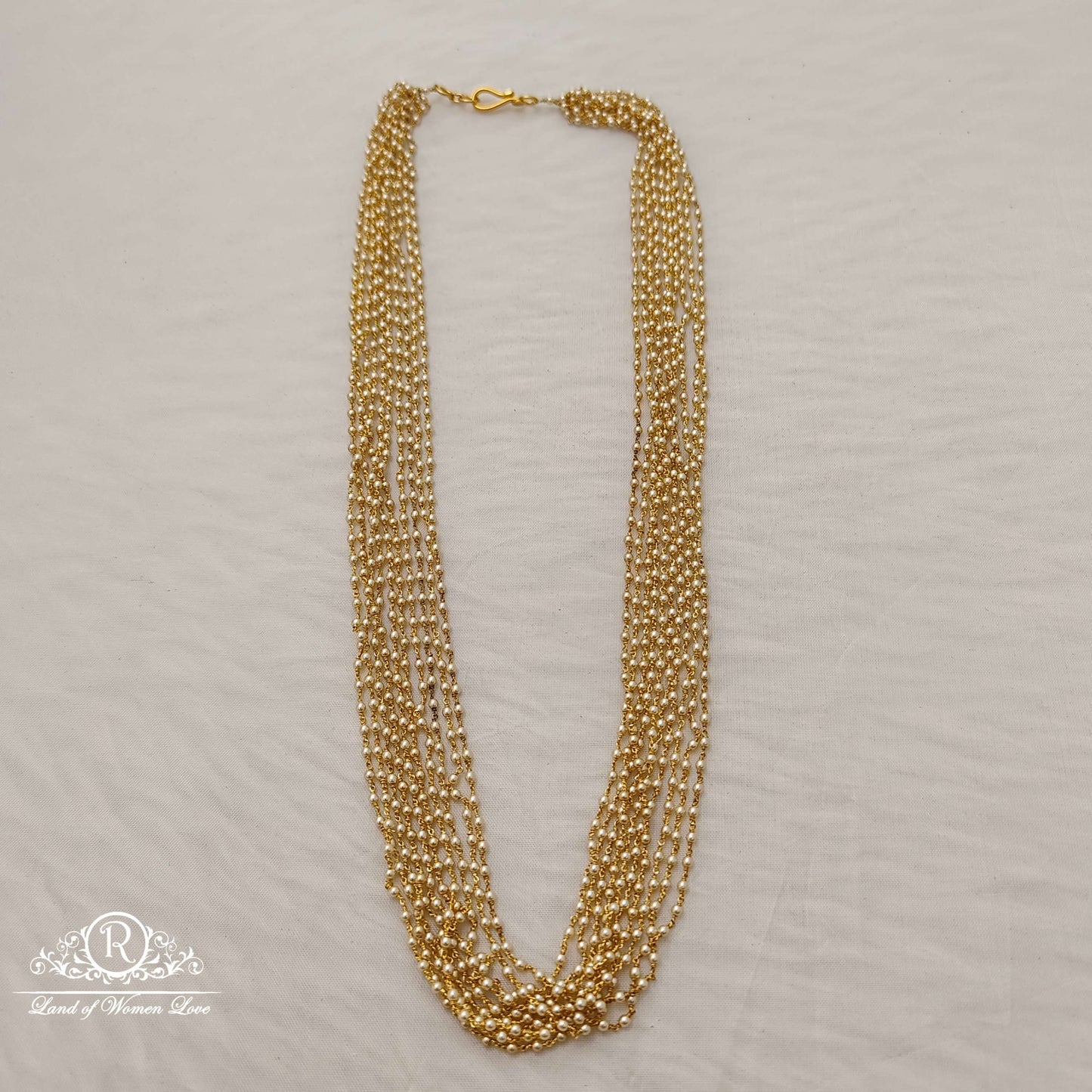 Silver pearl chain-RCH376
