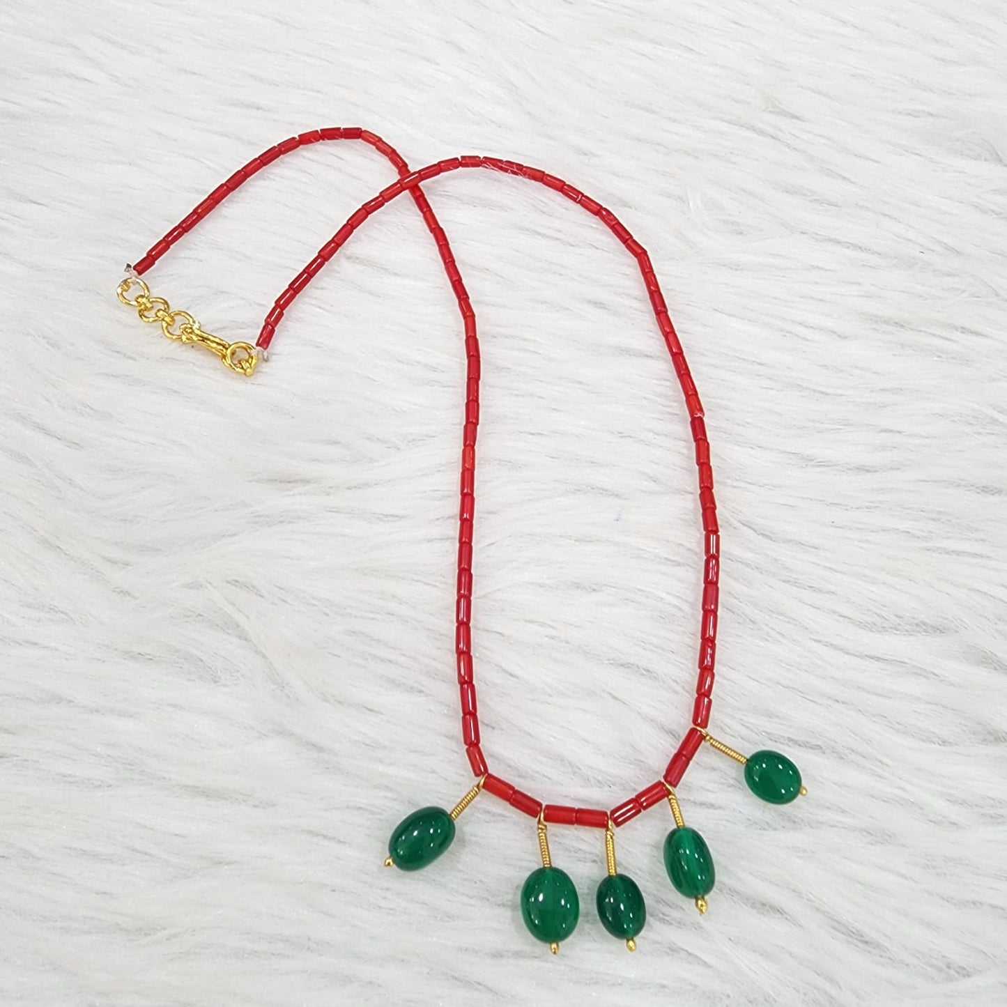 Silver Coral Beads Chain-H021