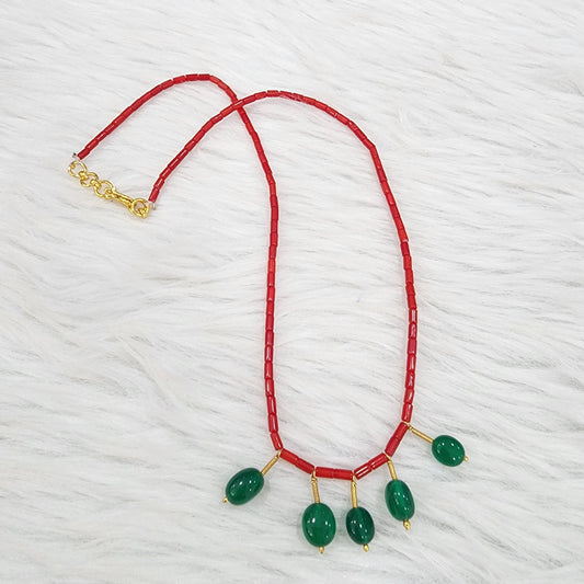 Silver Coral Beads Chain-H021