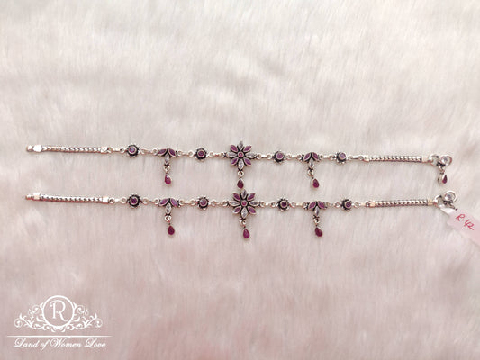 silver anklets-ra55 92.5 silver ramala jewelry / ramala collections