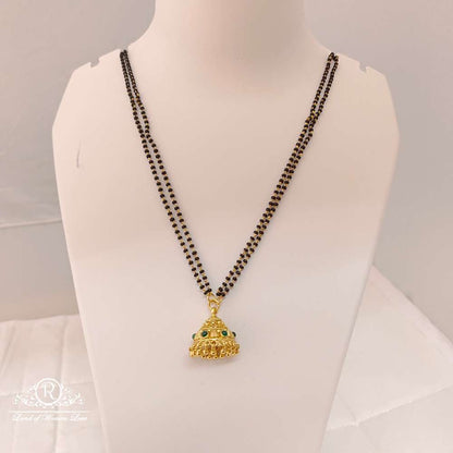 jhumka silver black beads-rch177 92.5 silver ramala jewelry / ramala collections