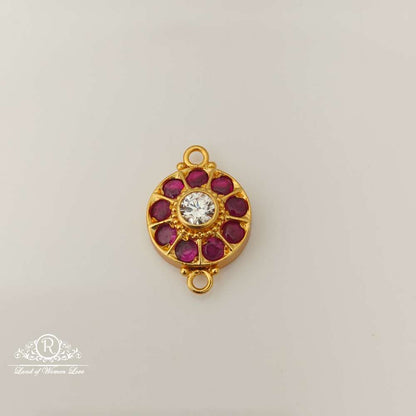 silver kempu stones side locket-rcjr652 92.5 silver ramala jewelry / ramala collections