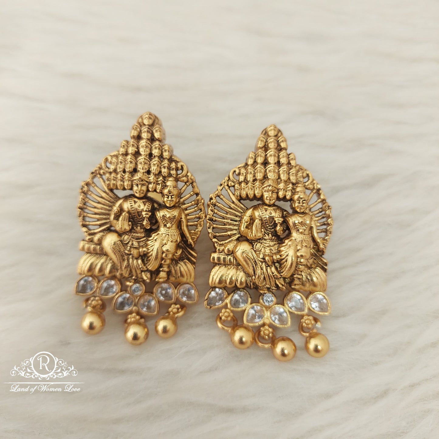 Silver ramsita earrings-C041