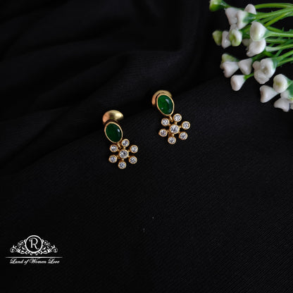 stud silver earrings-rcl27 ruby 92.5 silver ramala jewelry / ramala collections