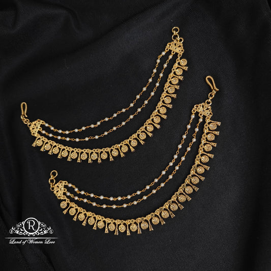 Silver Diamond finishing earchains-RCCP269