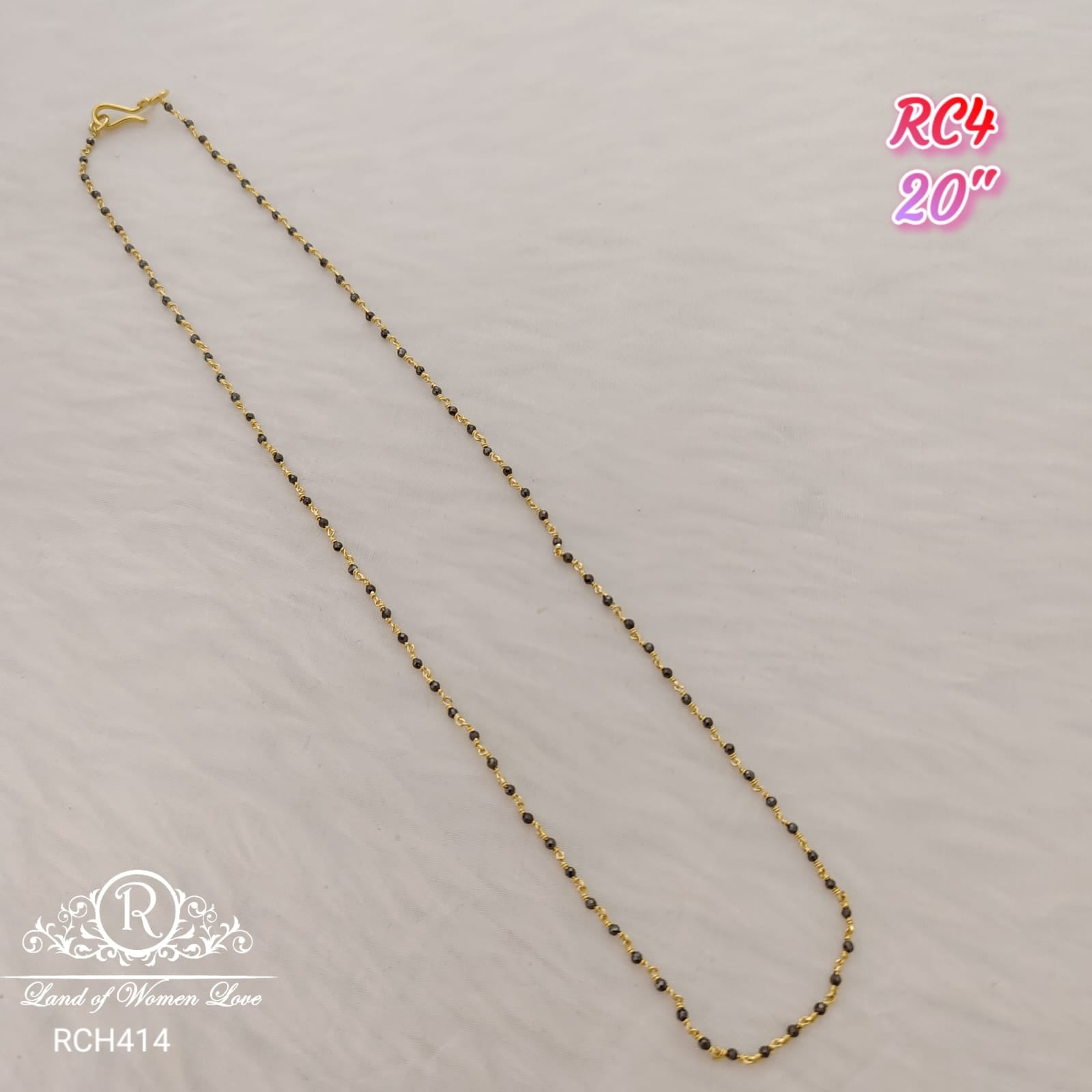 silver semi black beads -rch414 92.5 silver ramala jewelry / ramala collections