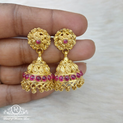 jhumka silver earrings-ri67 92.5 silver ramala jewelry / ramala collections