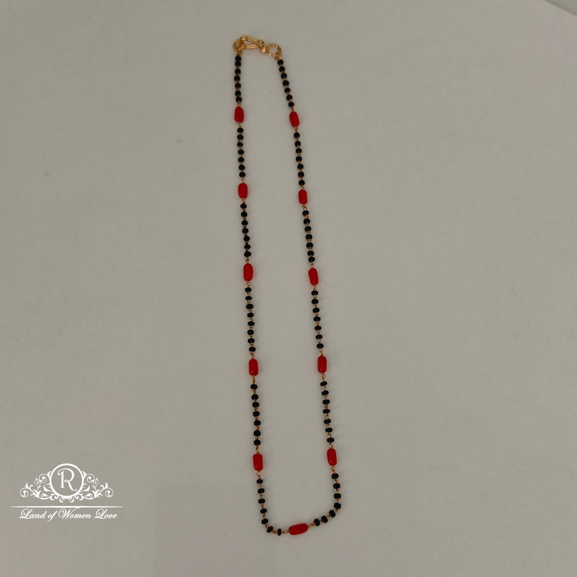 92.5 silver simple and cute black beads with coral-rch918 coral 92.5 silver ramala jewelry / ramala collections