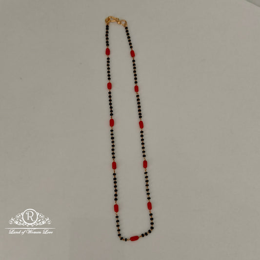 92.5 silver simple and cute black beads with coral-rch918 coral 92.5 silver ramala jewelry / ramala collections