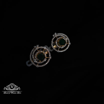 earrings silver cz- stone earrings cz 92.5 silver ramala jewelry / ramala collections