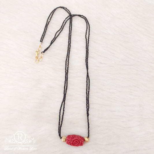 Silver black beads-RI76