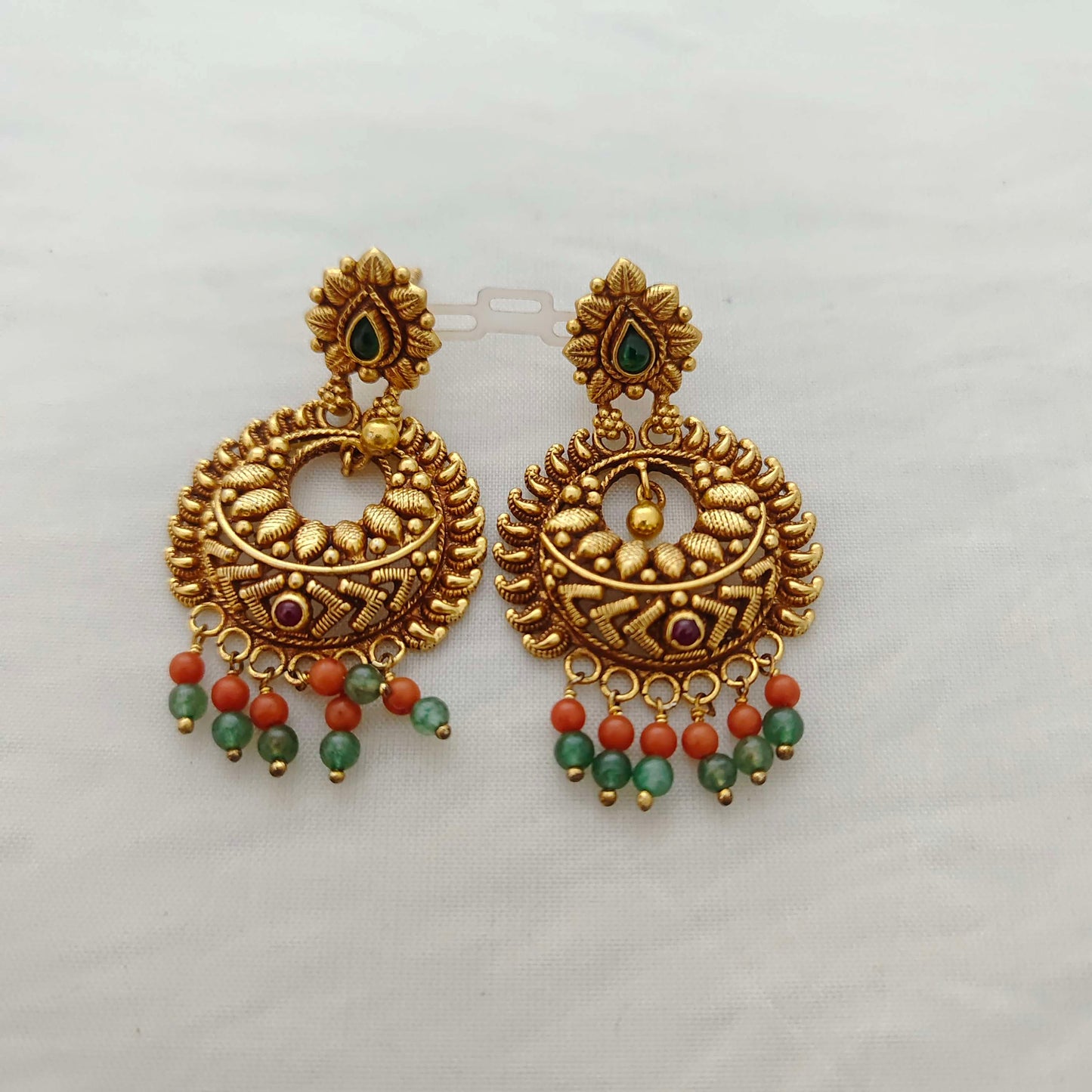chandbali silver chandbali earrings -rcjr503 92.5 silver ramala jewelry / ramala collections