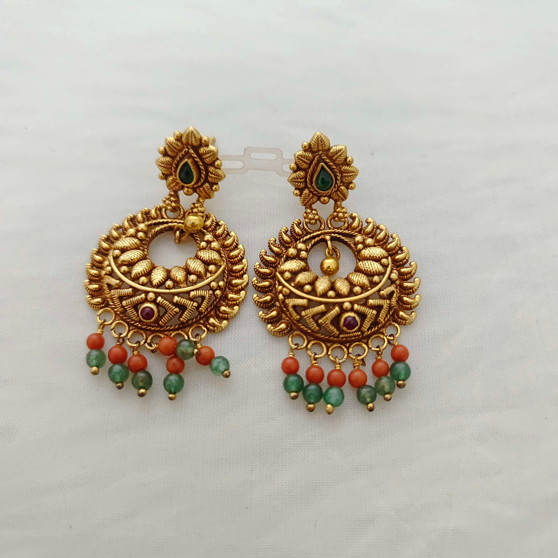 chandbali silver chandbali earrings -rcjr503 92.5 silver ramala jewelry / ramala collections