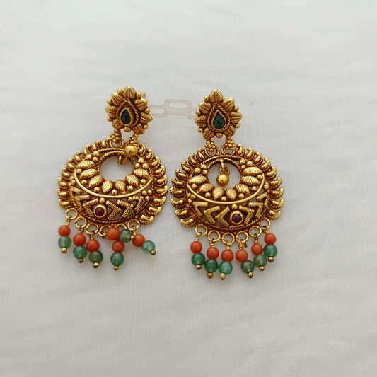 chandbali silver chandbali earrings -rcjr503 92.5 silver ramala jewelry / ramala collections
