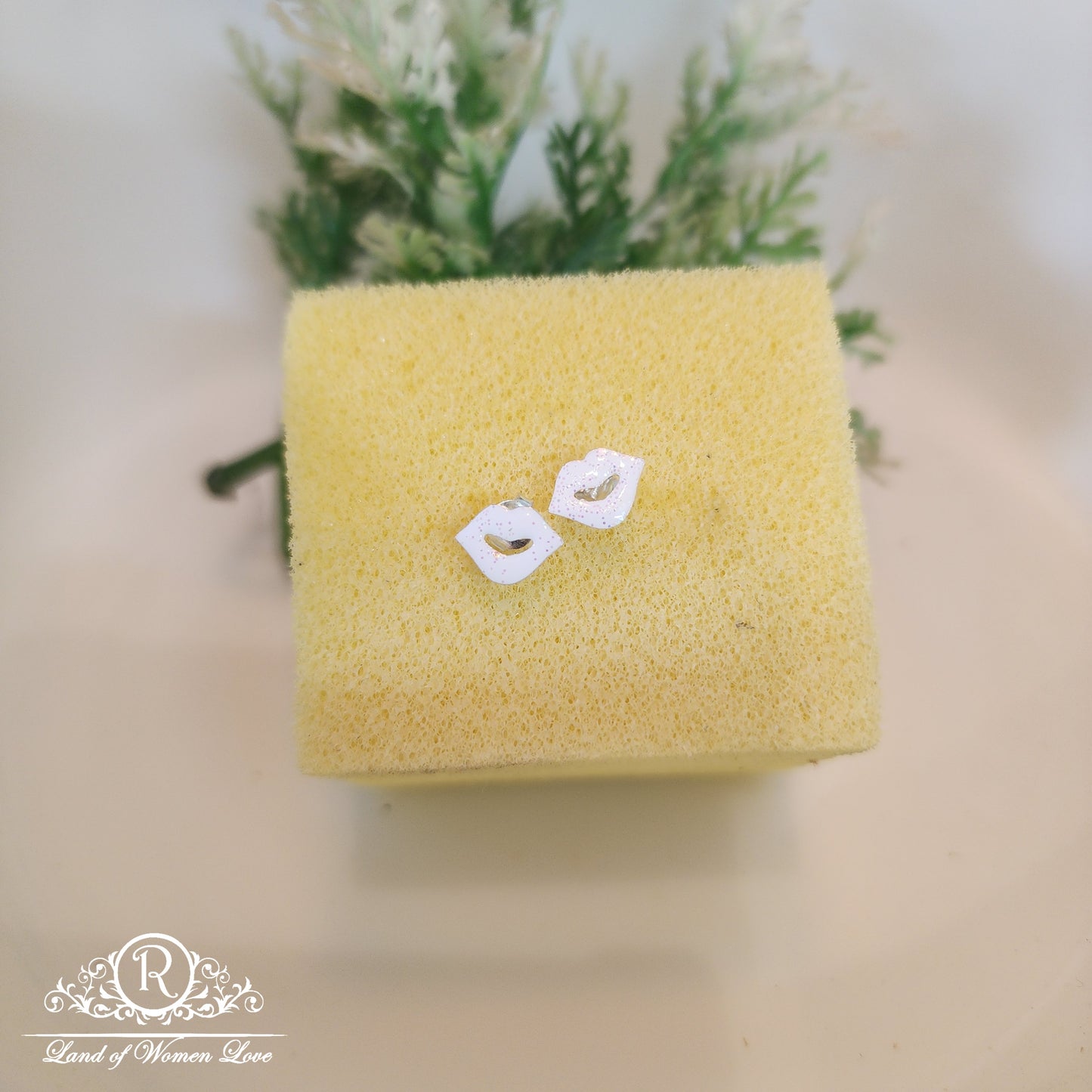 earrings silver kids lips model earrings-rcrc1-14 92.5 silver ramala jewelry / ramala collections