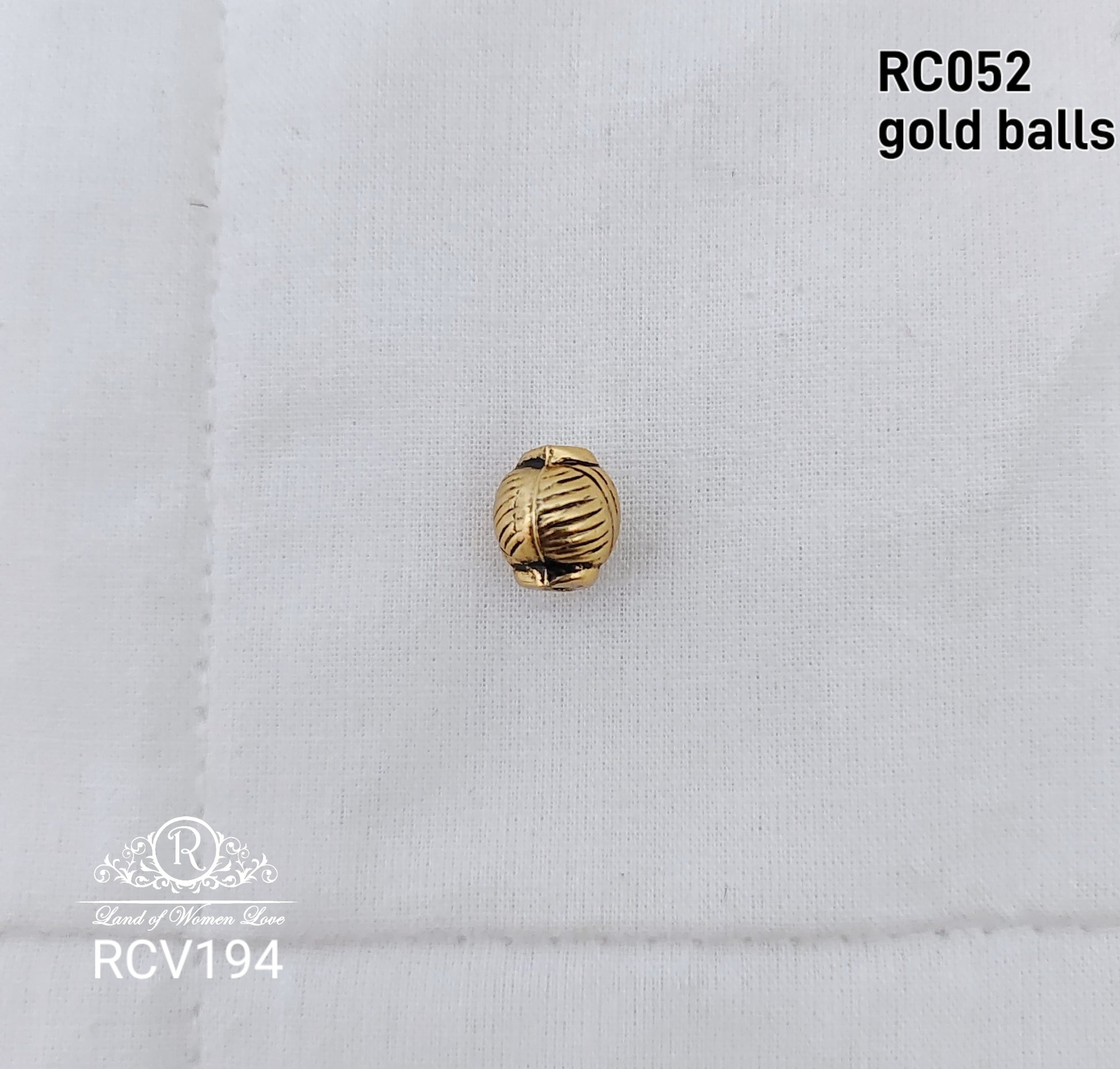 silver base gold polish gold balls -rcv194 92.5 silver ramala jewelry / ramala collections