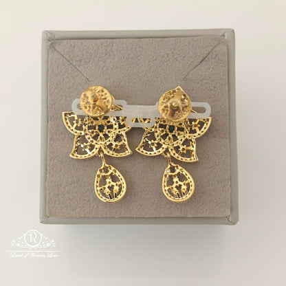 Silver Diamond Replica Design CZ-Stones Earrings-RCCP114