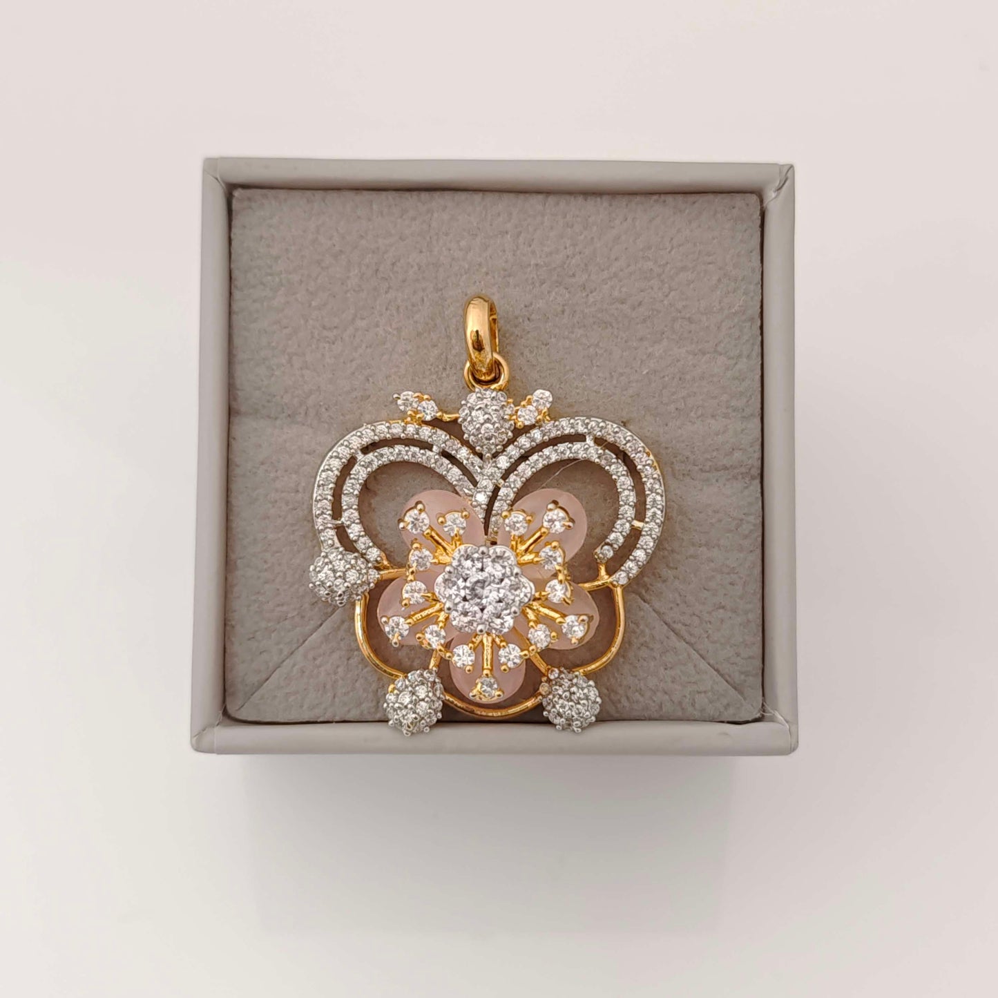 pendant silver cz- stones pendant designs-rcc315 cz 92.5 silver ramala jewelry / ramala collections