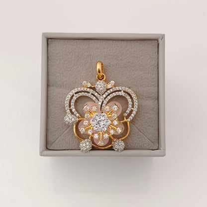 pendant silver cz- stones pendant designs-rcc315 cz 92.5 silver ramala jewelry / ramala collections