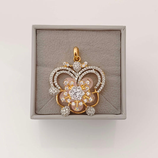 pendant silver cz- stones pendant designs-rcc315 cz 92.5 silver ramala jewelry / ramala collections