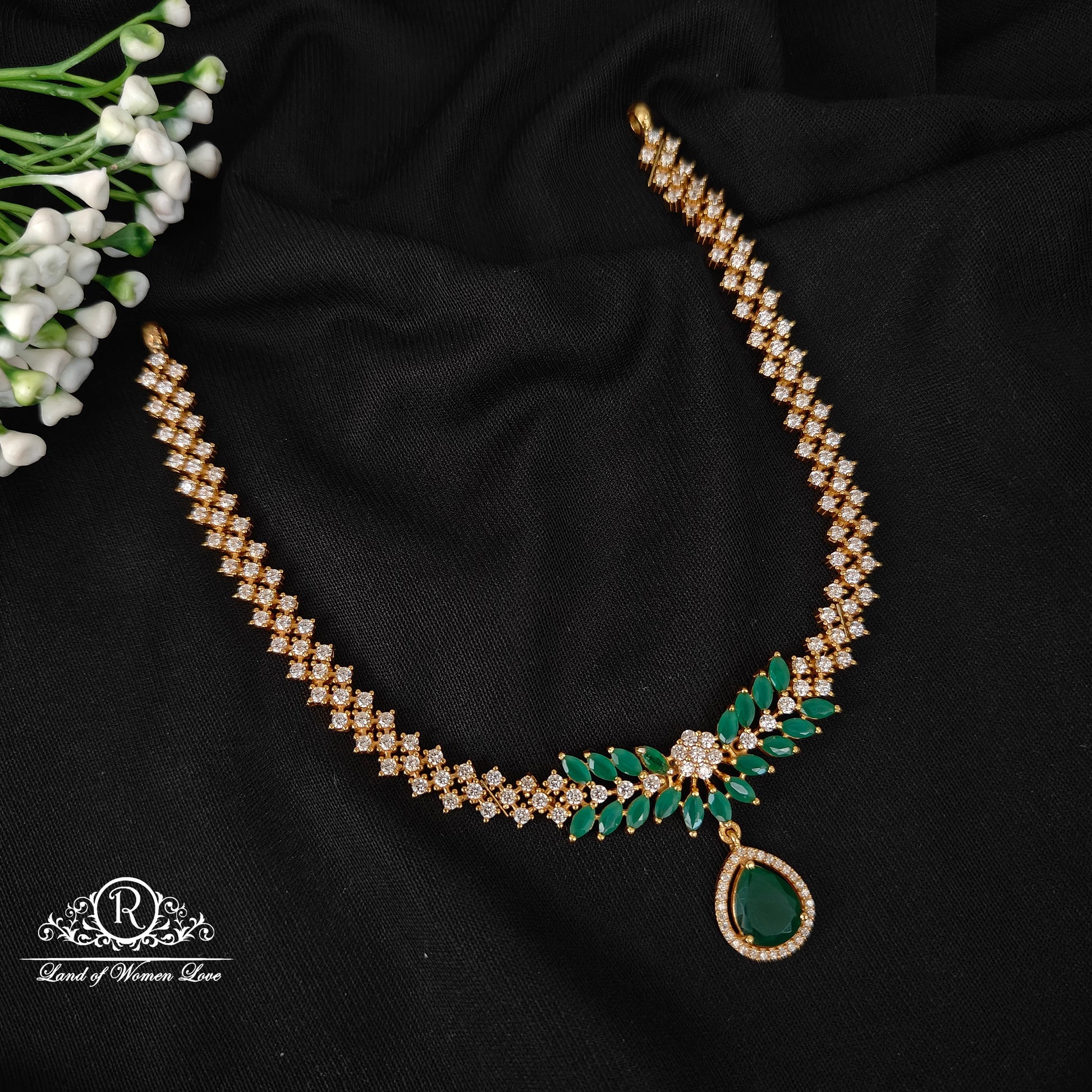 necklace 92.5 silver simple and cute necklace - rcm1170 92.5 silver ramala jewelry / ramala collections