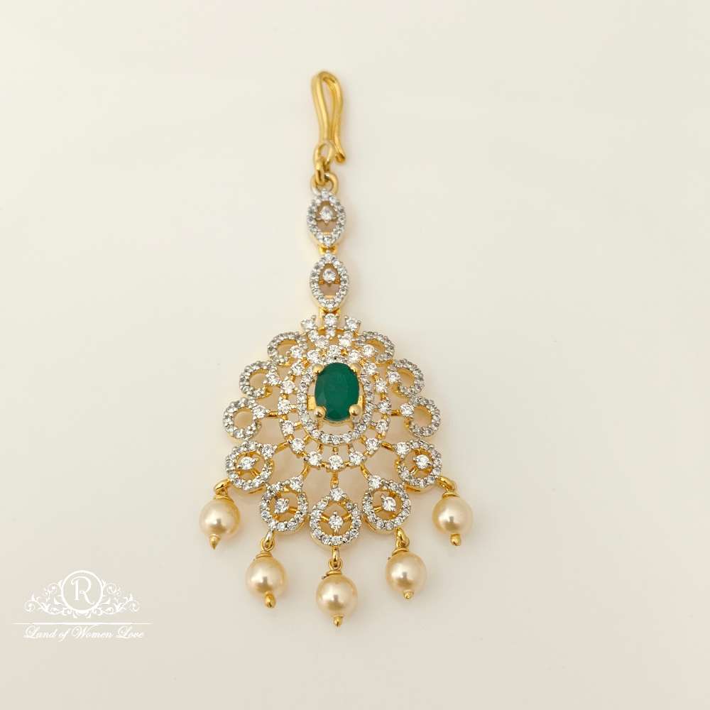 silver diamond replica design cz-stones tikkas-rccp41 cz 92.5 silver ramala jewelry / ramala collections